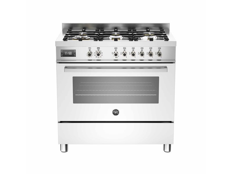 90 cm 6-Burner, Electric Oven | Bertazzoni - Bianco
